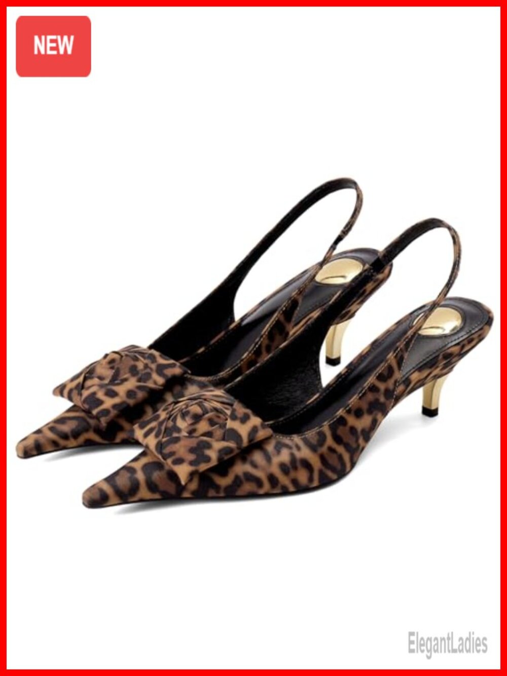 Kitten Heels Pointed Toe Slingback Pumps Adjustable Strap Evening Party Work